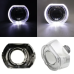 Комплект Маски S-46 для Bi-led лінз ДХО(DRL) хром 3.0 дюйми Silver White
