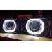 Комплект Маски S-46 для Bi-led лінз ДХО(DRL) хром 3.0 дюйми Silver White