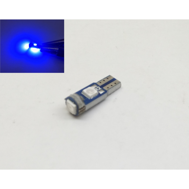 Автолампи LED T5 Синій W1.2W 3SMD 3030 12V Автолампи LED T5 Синій W1.2W 3SMD 3030 12V