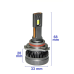 Комплект світлодіодних ламп QLine DualVision HB4 (9006) 65W Canbus 6000K 12V