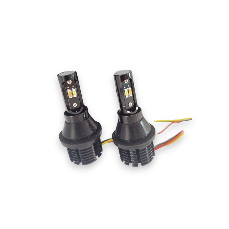 Денні ходові вогні LED ДХО поворот 30W PY21W P21W W21W ZES  білий/жовтий 12V