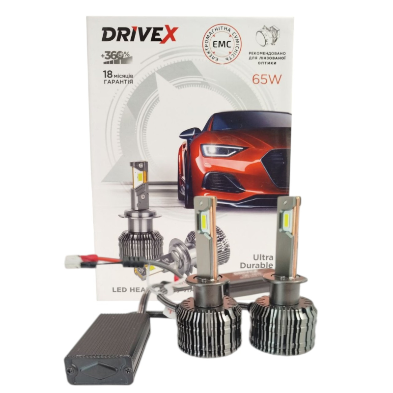 Автолампи Led H1 UL-01S DriveX Canbus 5500K 65W 13000Lm 9-16V