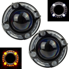 Маски для Bi-LED лінз із ДХО та поворотом чорні (3.0 дюйми) Black