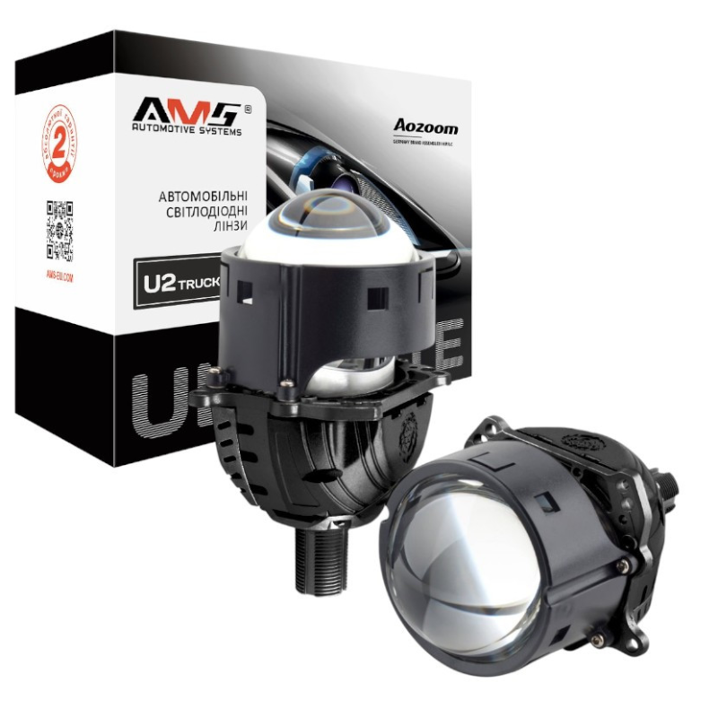 Світлодіодні лінзи Bi-LED AMS ULTIMATE U2 TRUCK 24V 5500K 3.0 55/65 Вт Світлодіодні лінзи Bi-LED AMS ULTIMATE U2 TRUCK 24V 5500K 3.0 55/65 Вт