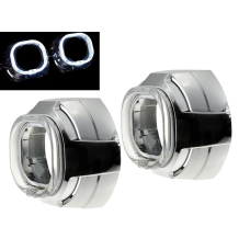 Комплект Маски S-44 для Bi-led лінз ДХО(DRL) хром 3.0 дюйми Silver White