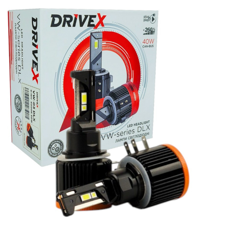 Автолампи LED DriveX VW-H15 | 6000K | 50W | 4560 Лм | CANBUS | CSP | Для Volkswagen
