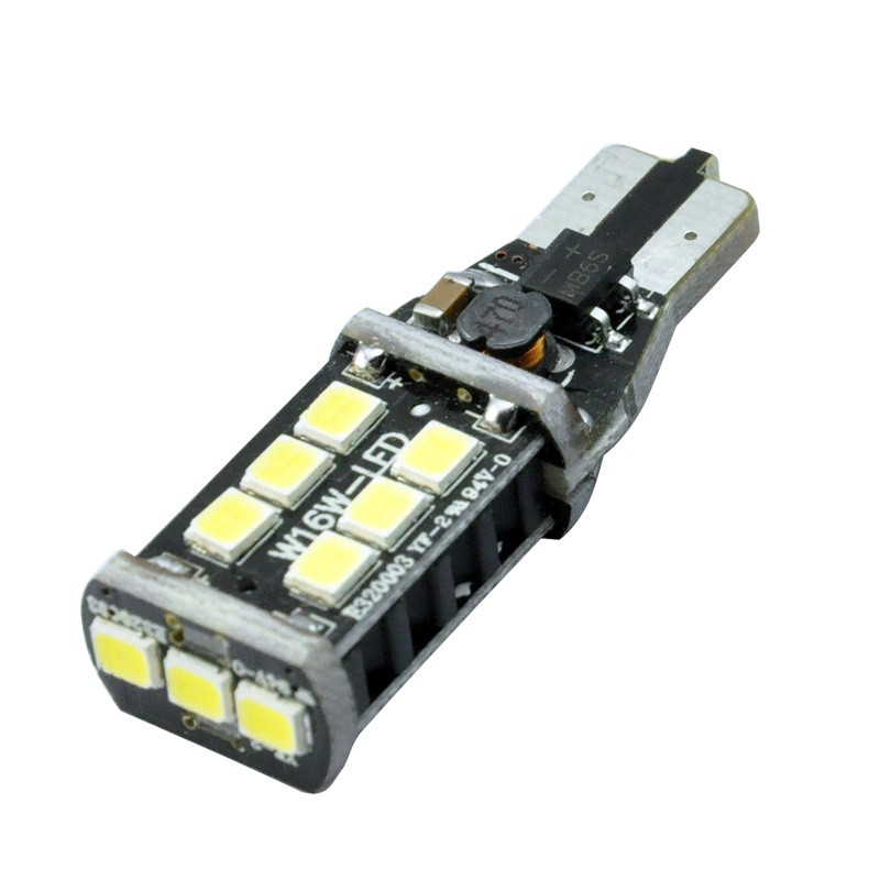 Світлодіодна лампа StarLight T15 15 діодів 3535 12 V WHITE / Canbus / мультиполярна / друкована плата