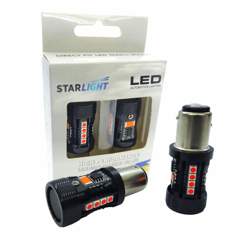 Комплект світлодіодних ламп StarLight LED SL-CB7 CANBUS PR21/5W BAY15D RED 12V