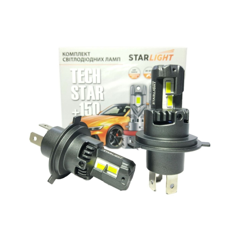 Комплект світлодіодних ламп StarLight TechStar +150% H4/H19 5500K 12V