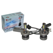 Комплект світлодіодних ламп QLine DualVision H4 (P43t) 65W Canbus 6000K 12V