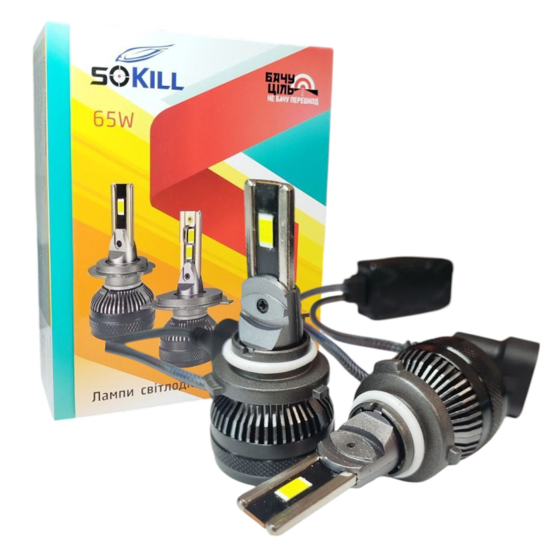 Автолампи Led HIR2 9012 BRT Sokill 6000K 65W 9-32В 14000Lm Canbus