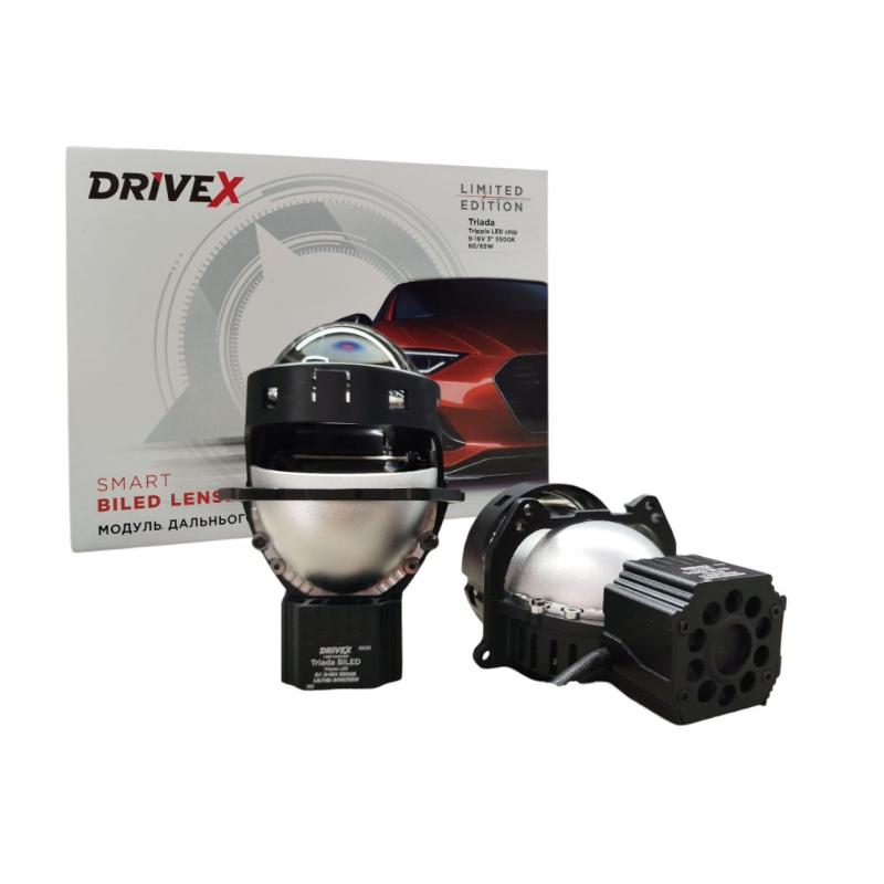 Світлодіодні Bi-LED лінзи Triada DriveX (3 чіпи) 3.0“ 5500k 65W 9-16V Світлодіодні Bi-LED лінзи Triada DriveX (3 чіпи) 3.0“ 5500k 65W 9-16V