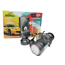 Автолампи міні лінзи H4 Sokill Bi-LED SLE-01 90Вт 9-32В 6000K
