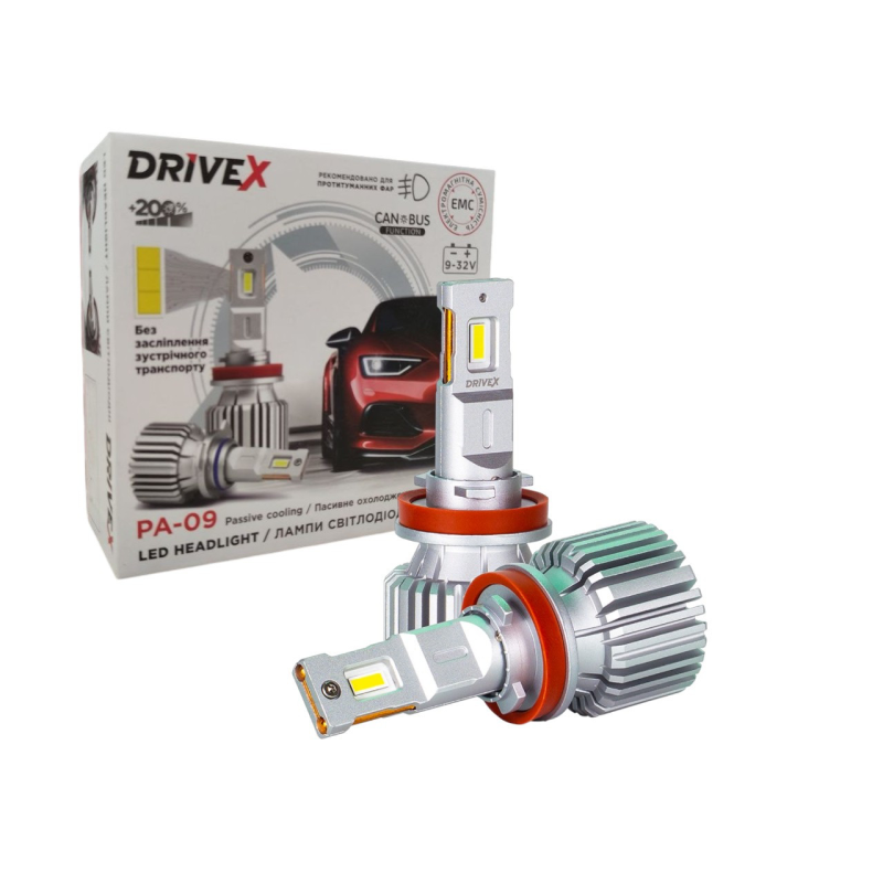 Автолампи Led H11 H8 H9 DriveX PA-09 42W 6000K 6000Lm 9-32V