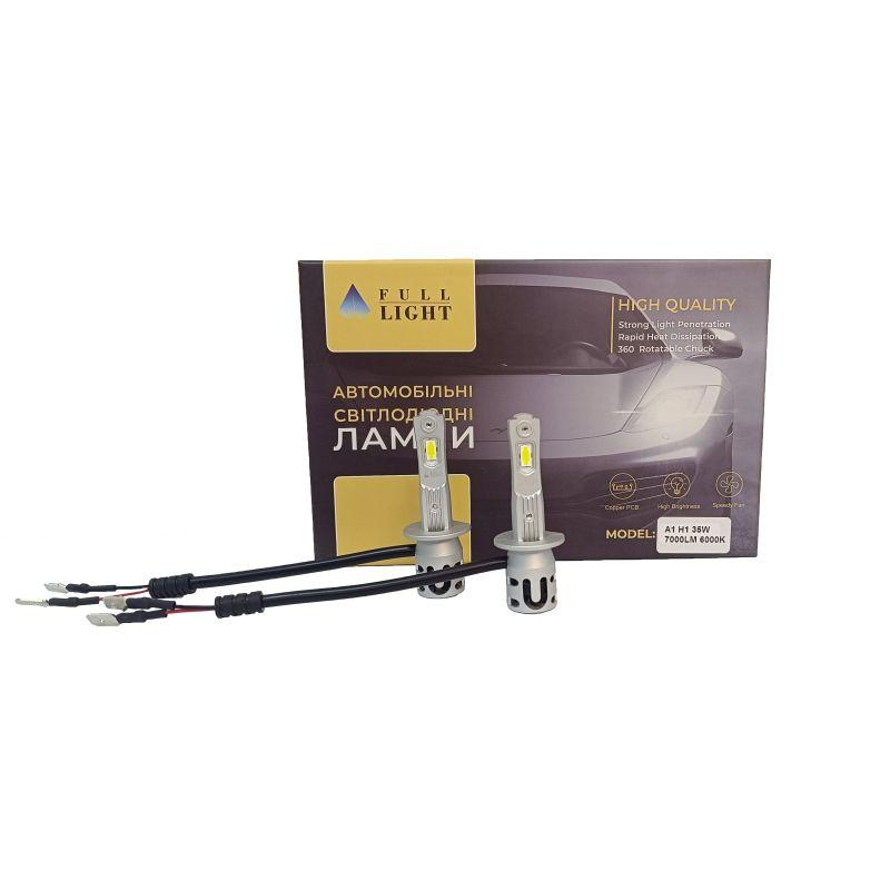 Комплект світлодіодних Led ламп  Full Light A1 H1 35 wat/ 6000K/ 7000 Lumen