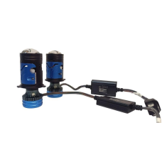 Комплект світлодіодних Bi Led міні лінз Full Light B14 H4   65W /6000K/ 12V/ 17 000 Lumen