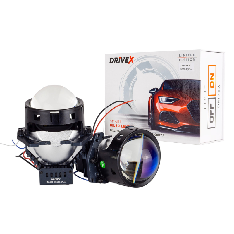 Світлодіодні Bi-LED лінзи Triada DLX DriveX 3.0“ 5500k 100/ 110W 12v Світлодіодні Bi-LED лінзи Triada DLX DriveX 3.0“ 5500k 100/ 110W 12v