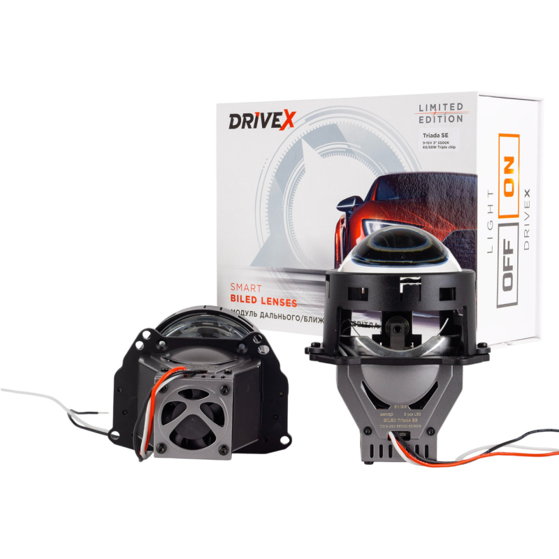 Світлодіодні Bi-LED лінзи Triada SE DriveX (3 чіпи) 3.0“ 5500k 68W 9-32V Світлодіодні Bi-LED лінзи Triada SE DriveX (3 чіпи) 3.0“ 5500k 68W 9-32V