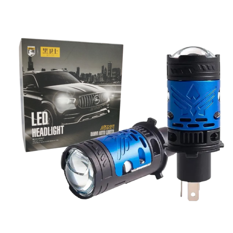 Комплект світлодіодних Bi Led міні лінз Sanvi H4 G3 mini 65W 6000K 12V 17000 Lumen