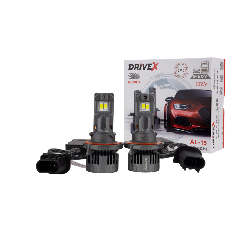 Автолампи Led H13 AL-15 DriveX 5500K 65W 9-32v Canbus Автолампи Led H13 AL-15 DriveX 5500K 65W 9-32v Canbus