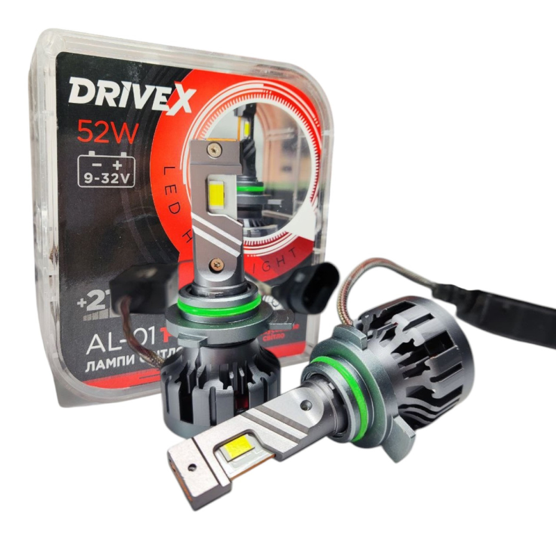 Автолампи Led 9012 HIR2 AL-01 PRO DriveX Canbus 6000K 52W 12000Lm 9-32V
